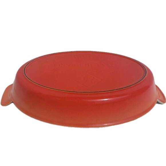 Vintage Le Creuset 24 Oval Au Gratin Cast Iron Casserole Baking Dish Orange Cook - Picture 7 of 10